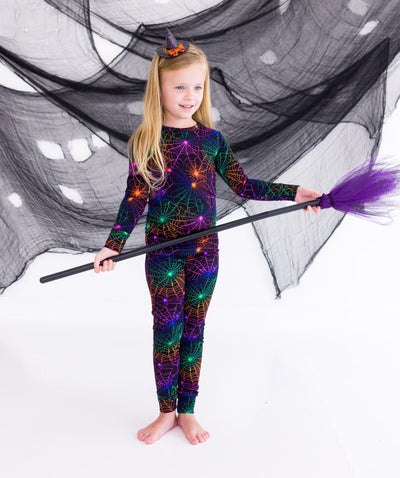 Neon Webs 2-Piece Pajamas