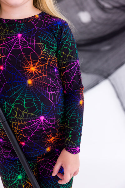 Neon Webs 2-Piece Pajamas
