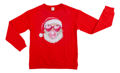 Bubblegum Santa Crewneck Sweatshirt - ADULT