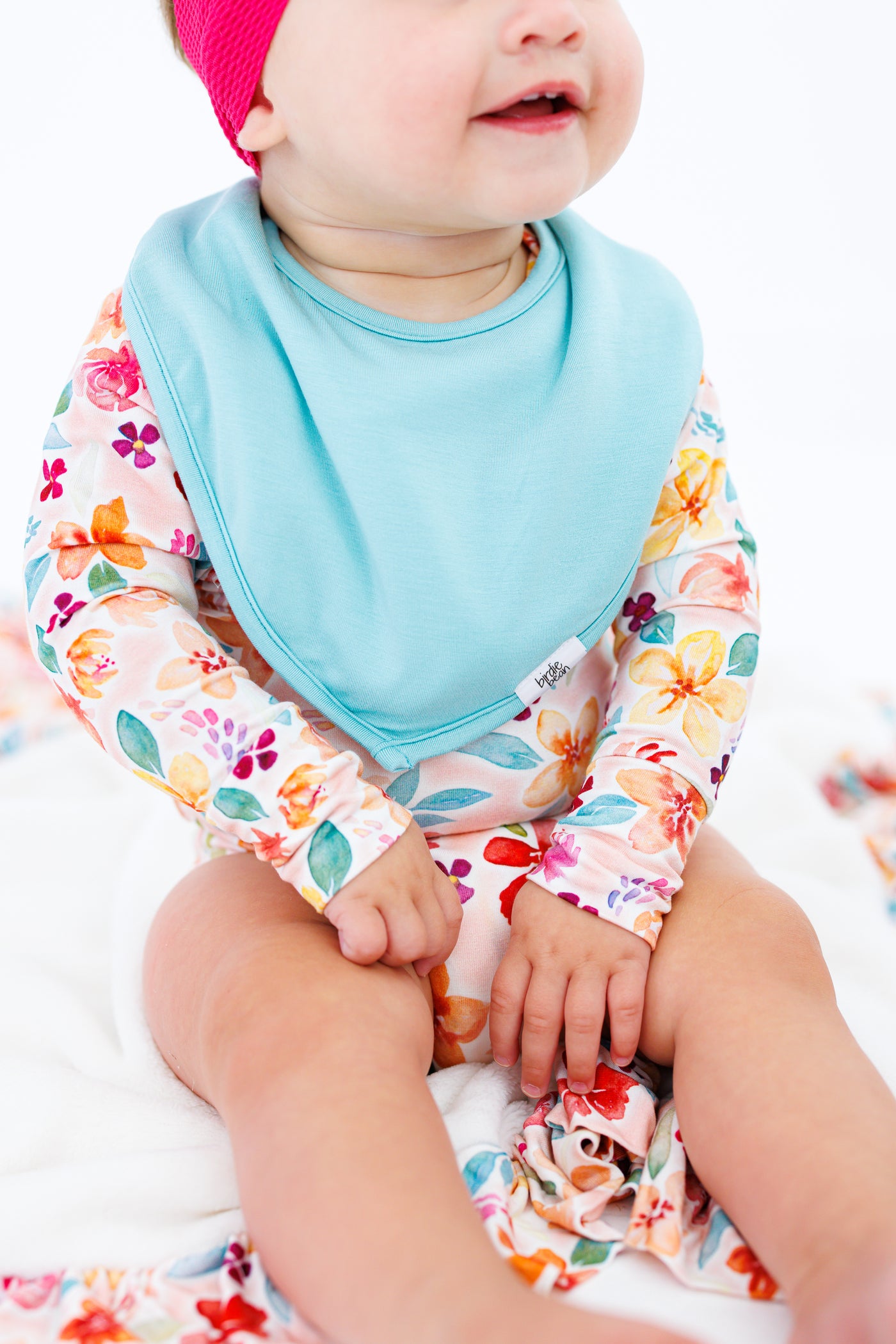 pearl and moss bandana bib set