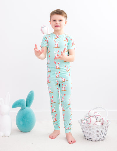 Baseball Bunnies 2-Piece Pajamas