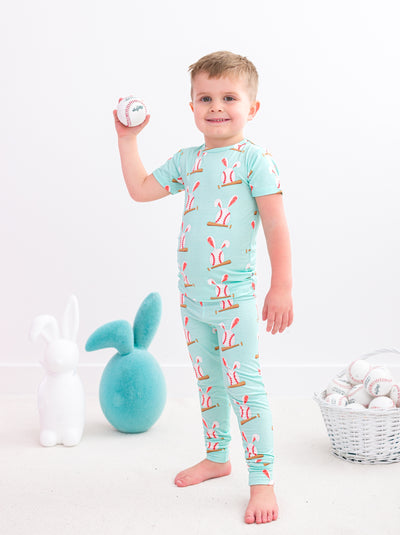 Baseball Bunnies 2-Piece Pajamas