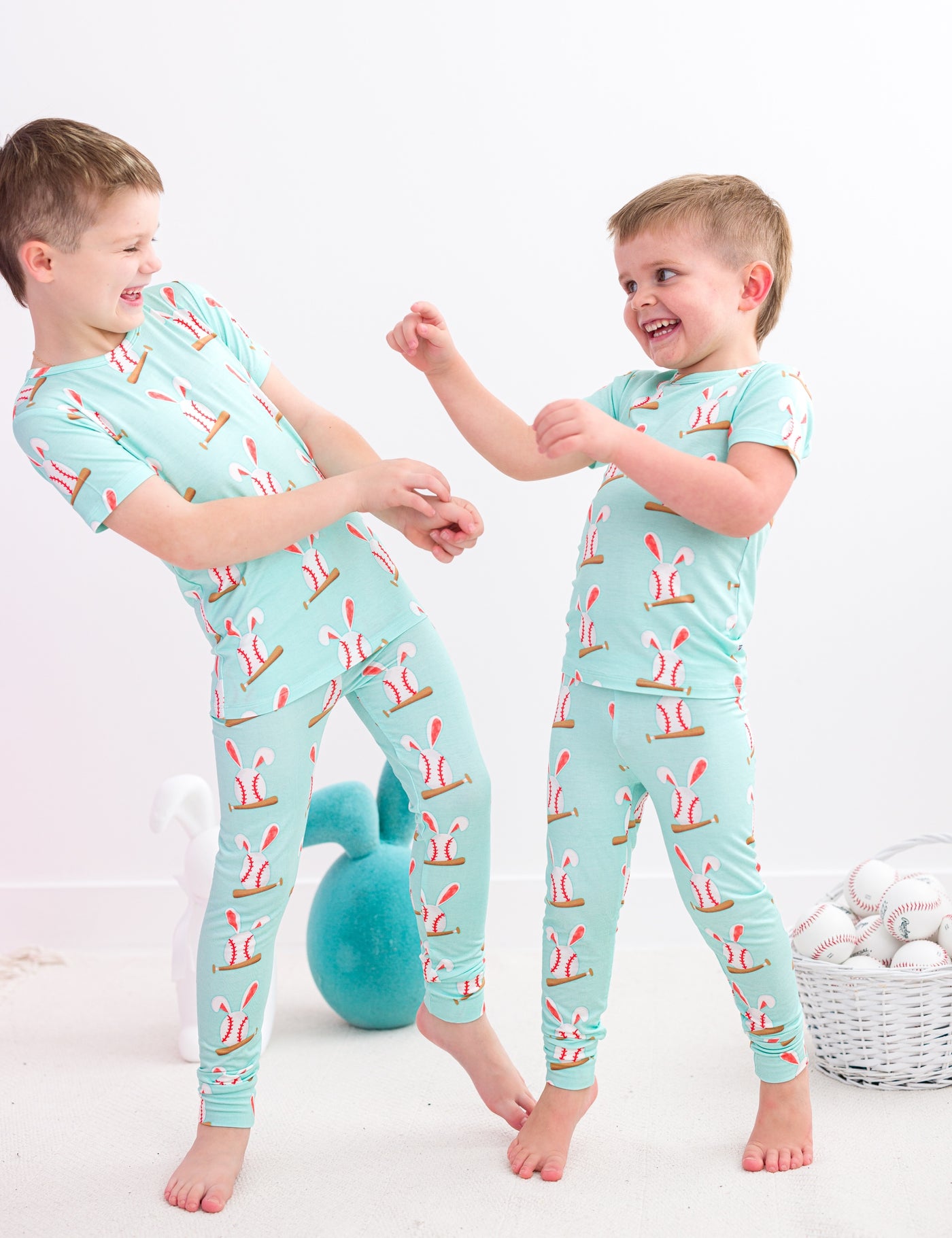 Baseball Bunnies 2-Piece Pajamas