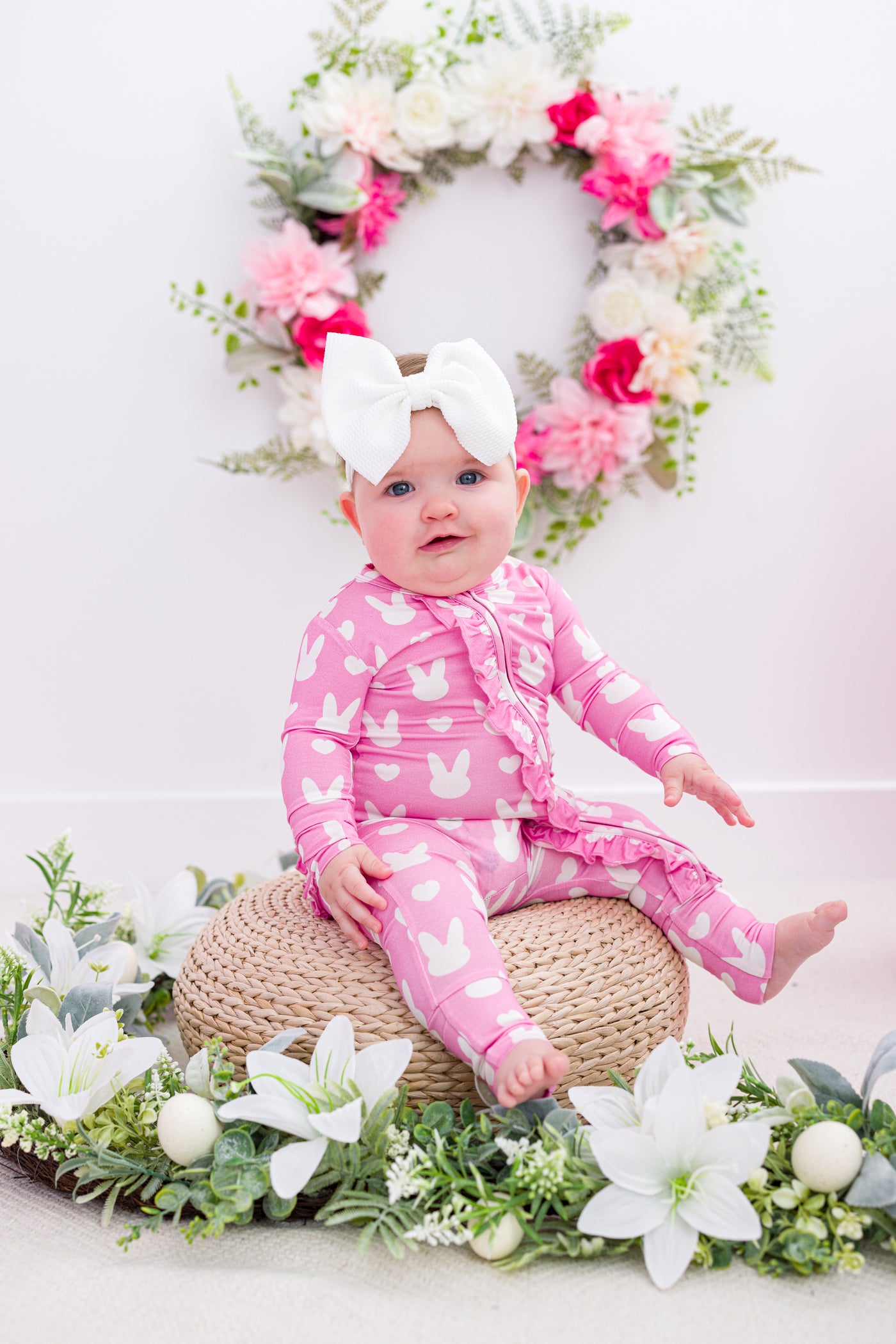 Pink Bunny Ruffle Convertible Romper