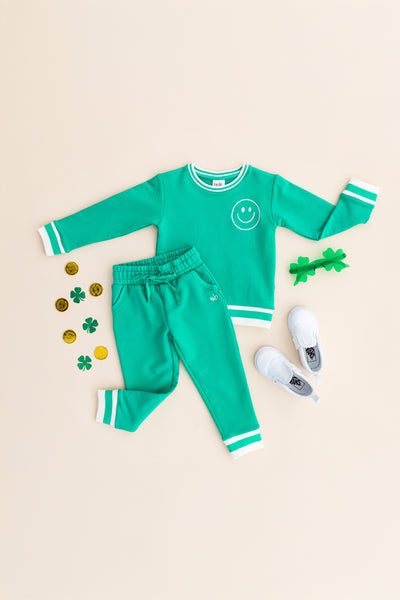 Green Varsity Jogger Set