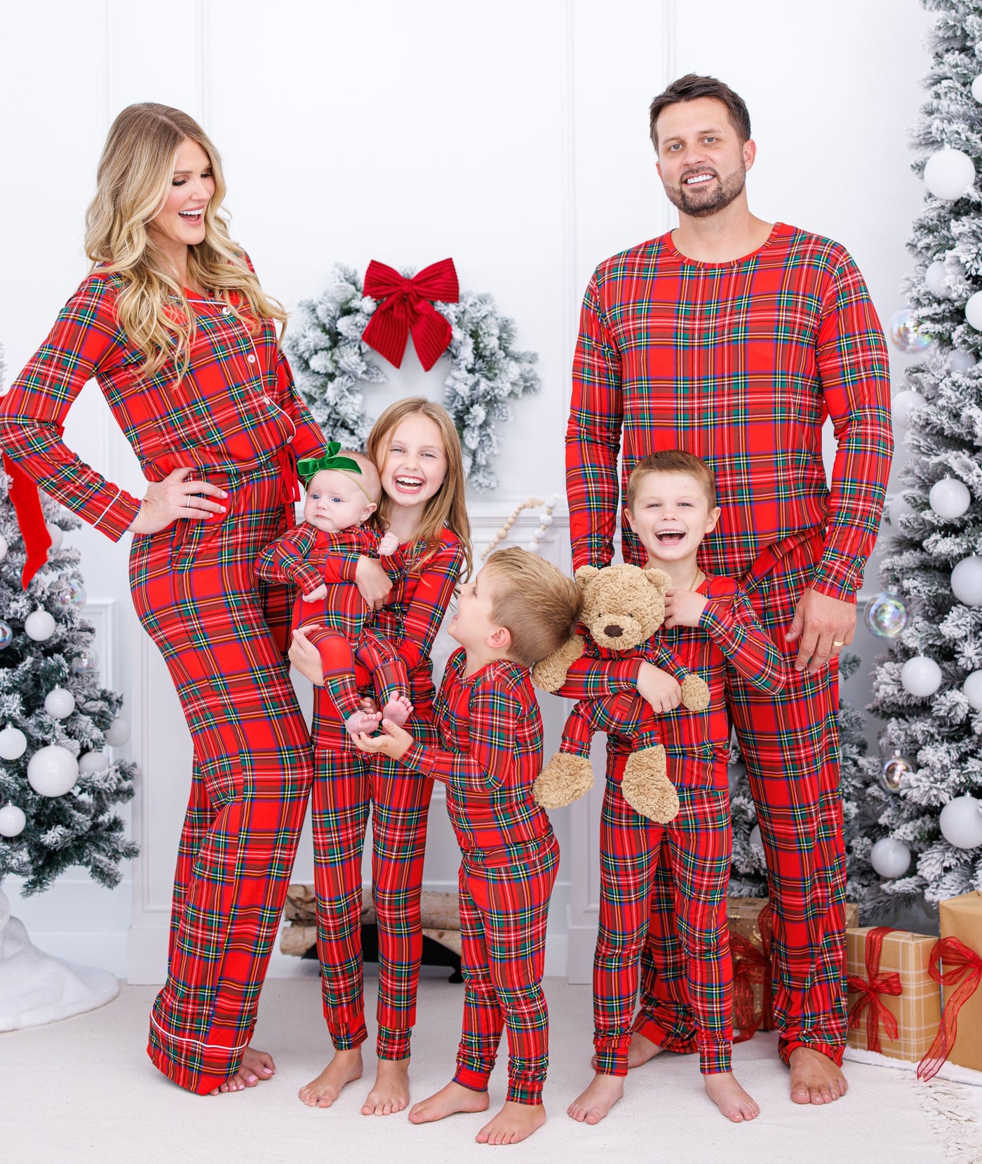 tartan plaid 2-piece pajamas