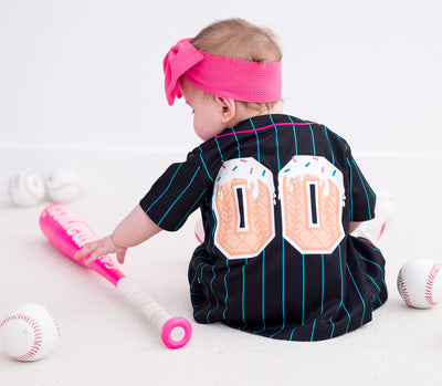 Sundae Sluggers Baseball Jersey - ICE/PINK