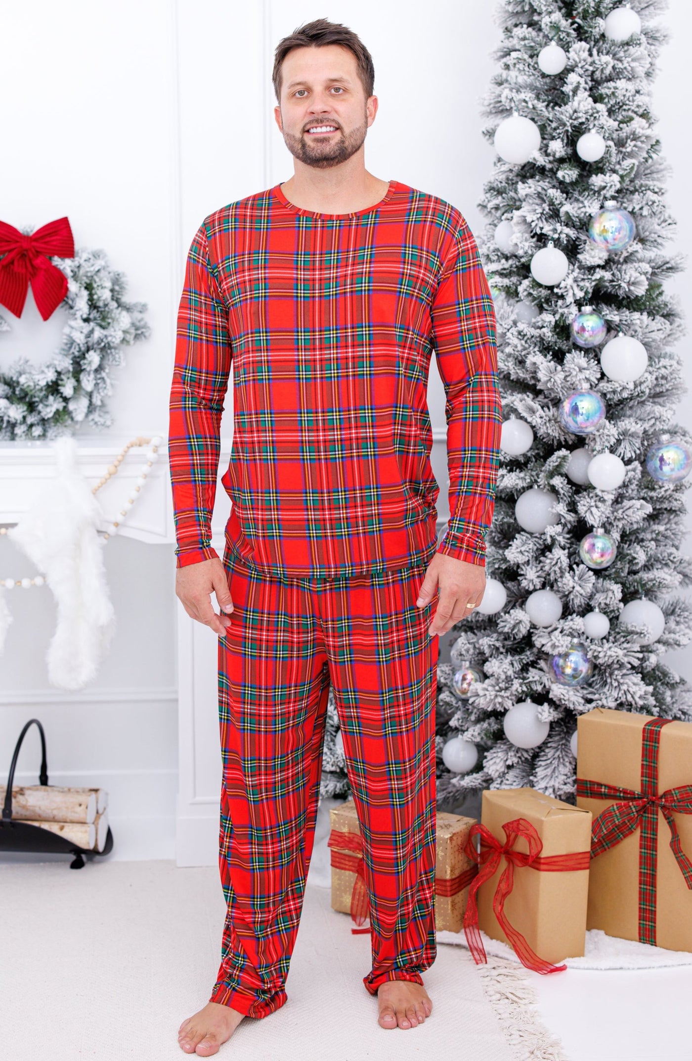 Tartan Plaid Men's Lounge Set