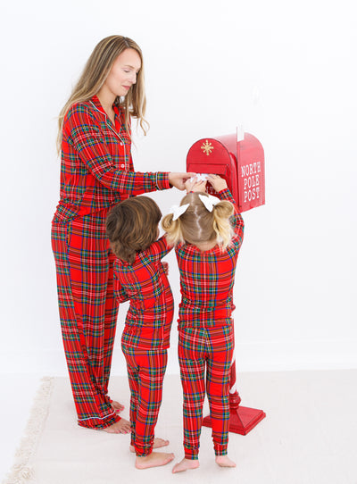 tartan plaid women's lounge set