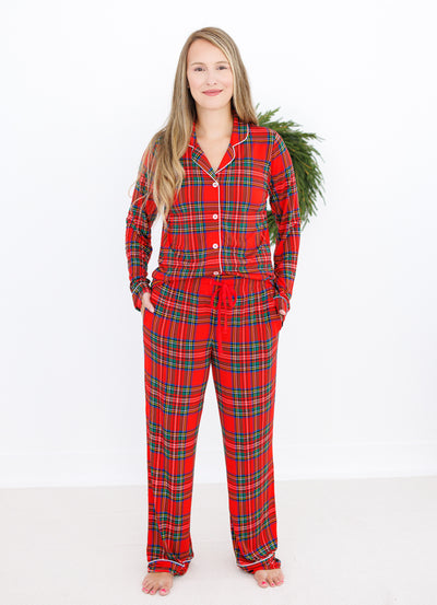 tartan plaid women's lounge set