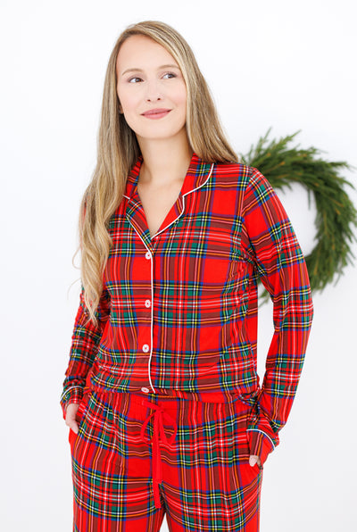 tartan plaid women's lounge set