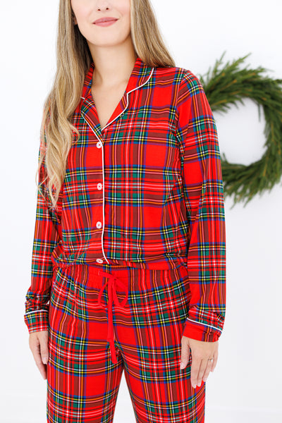 tartan plaid women's lounge set