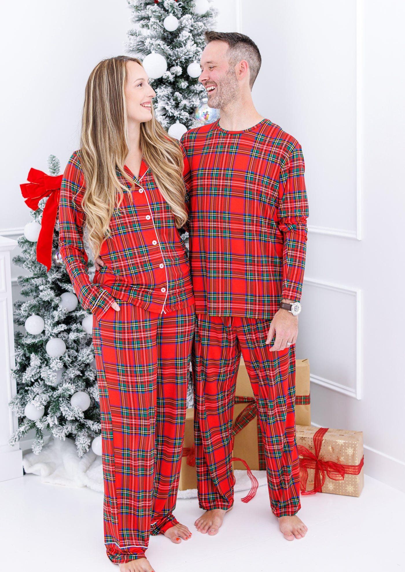 tartan plaid women's lounge set