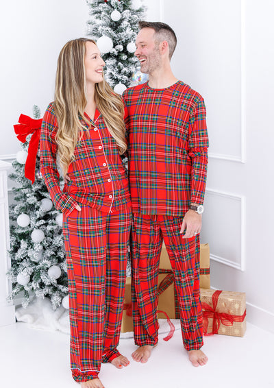 tartan plaid men's lounge set