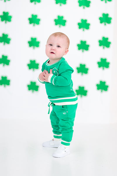 Green Varsity Jogger Set