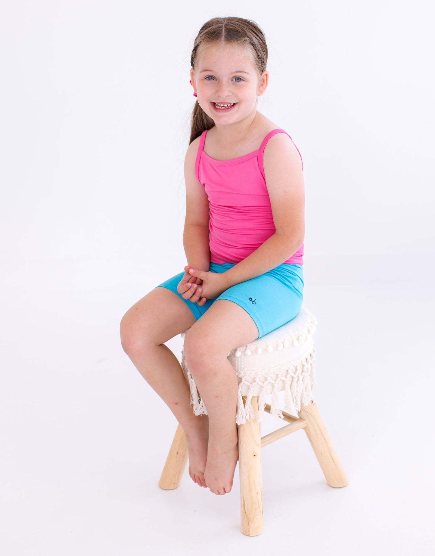 Lightweight bamboo biker shorts for toddlers and young kids