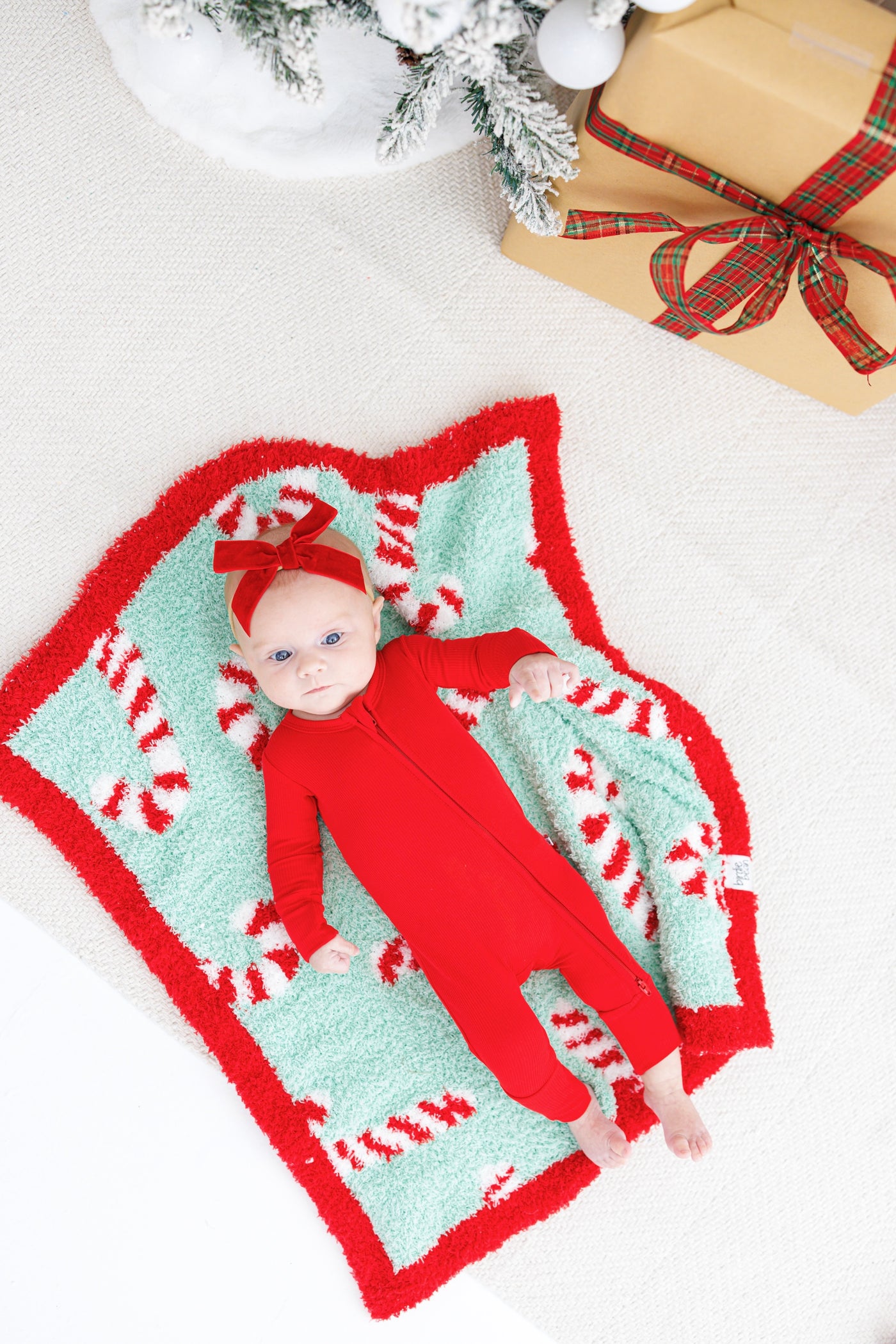 candy canes microfiber blanket- STROLLER