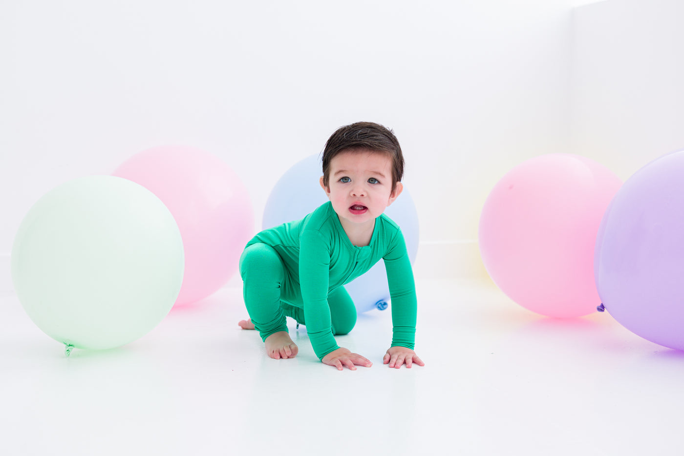 gumdrop green convertible romper