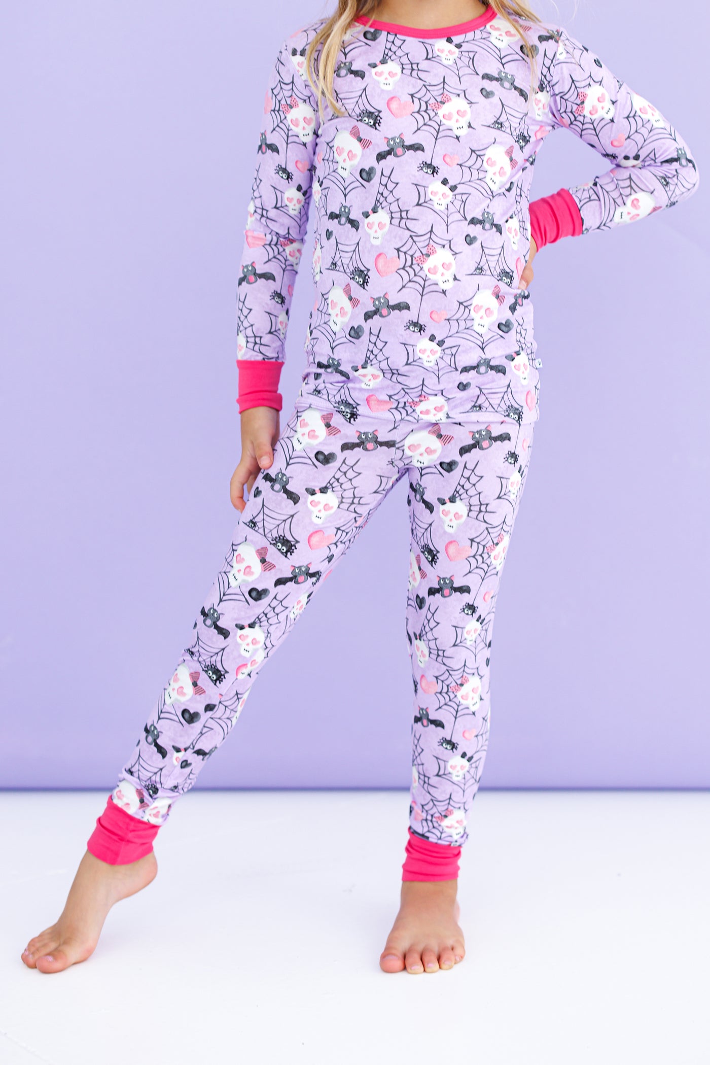 carrie 2-piece glow-in-the-dark pajamas: LONG