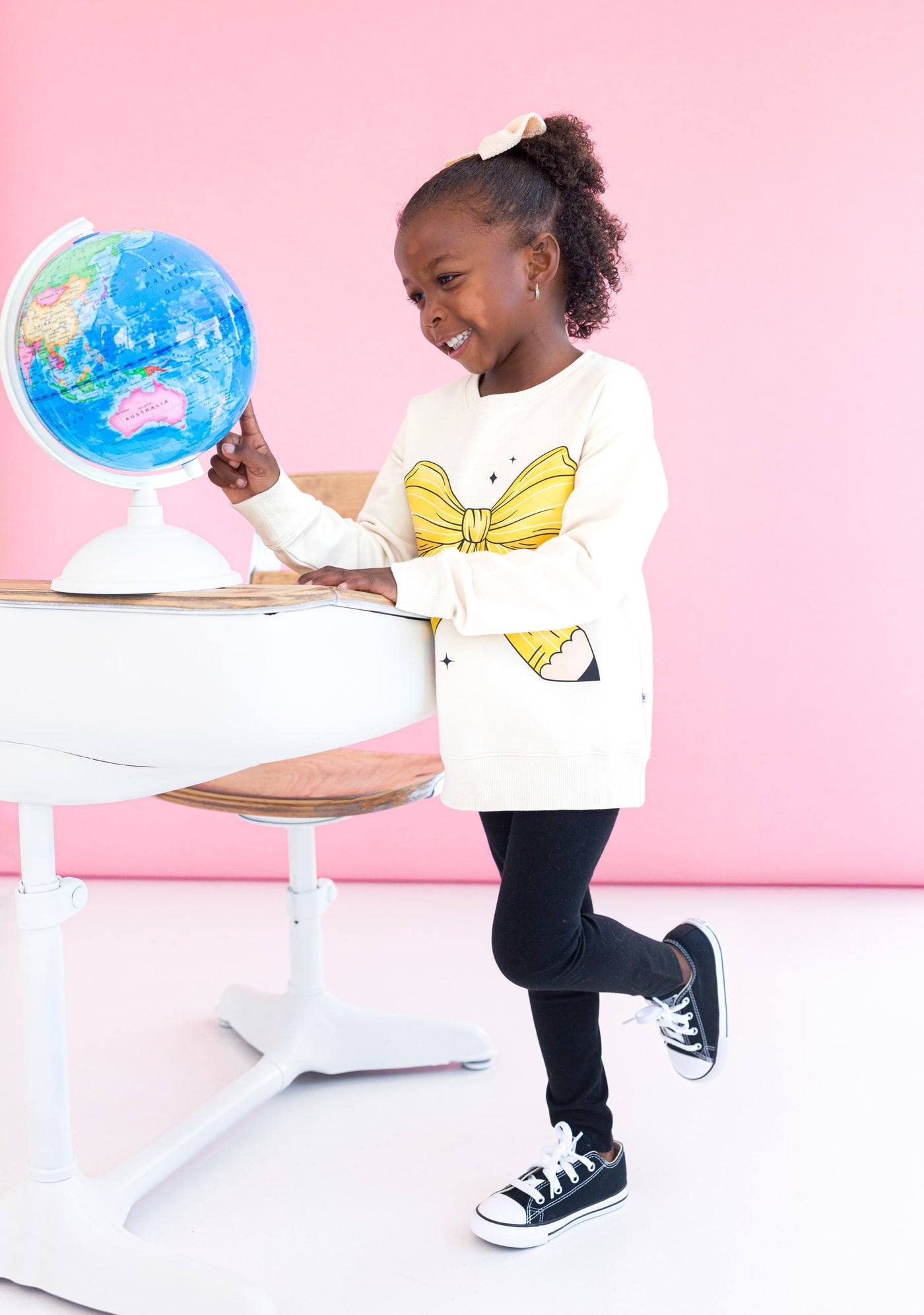 Pencil Bow Crewneck Sweatshirt