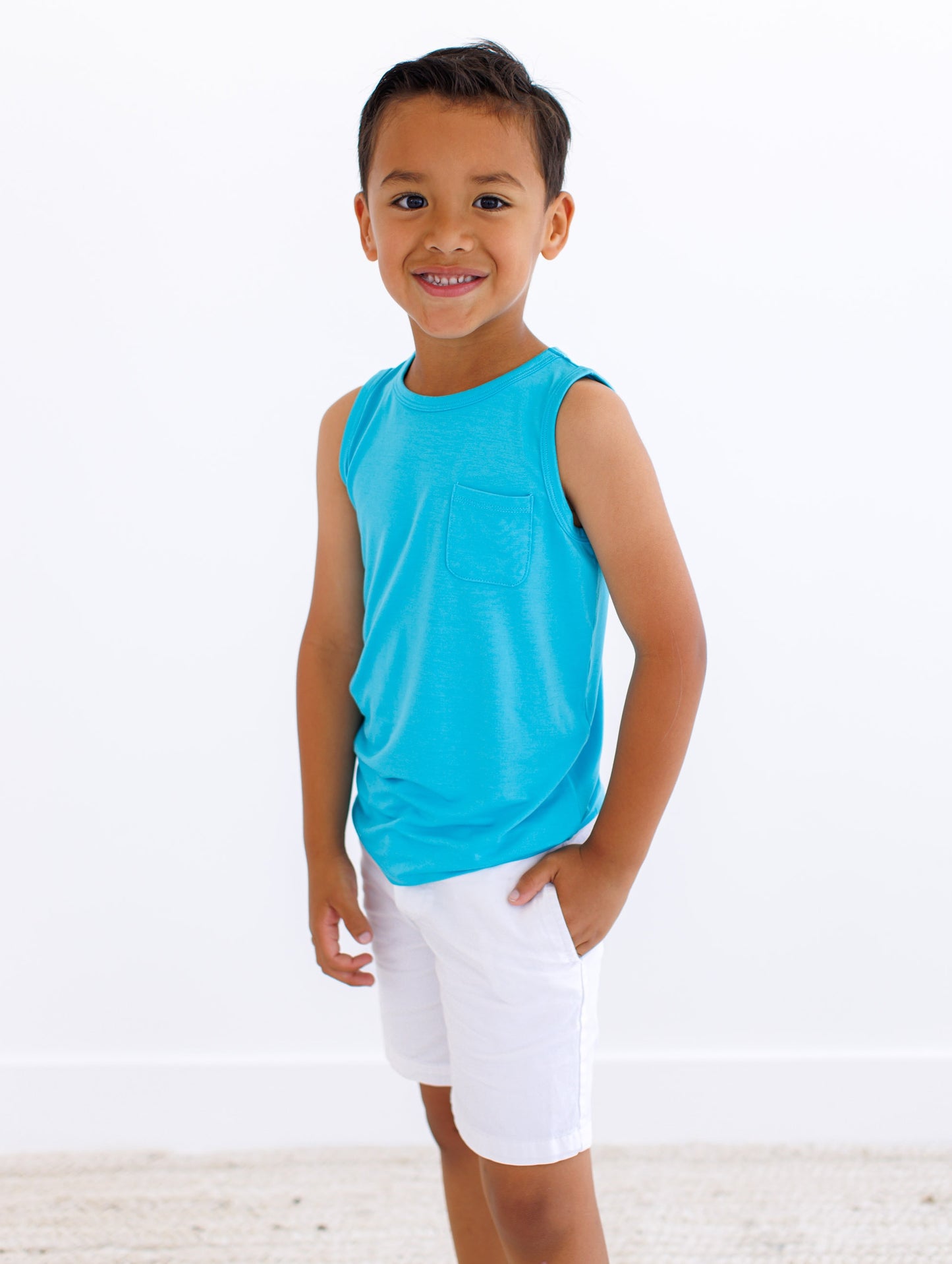 Soft bamboo viscose tank top for sensitive skin with relaxed fit