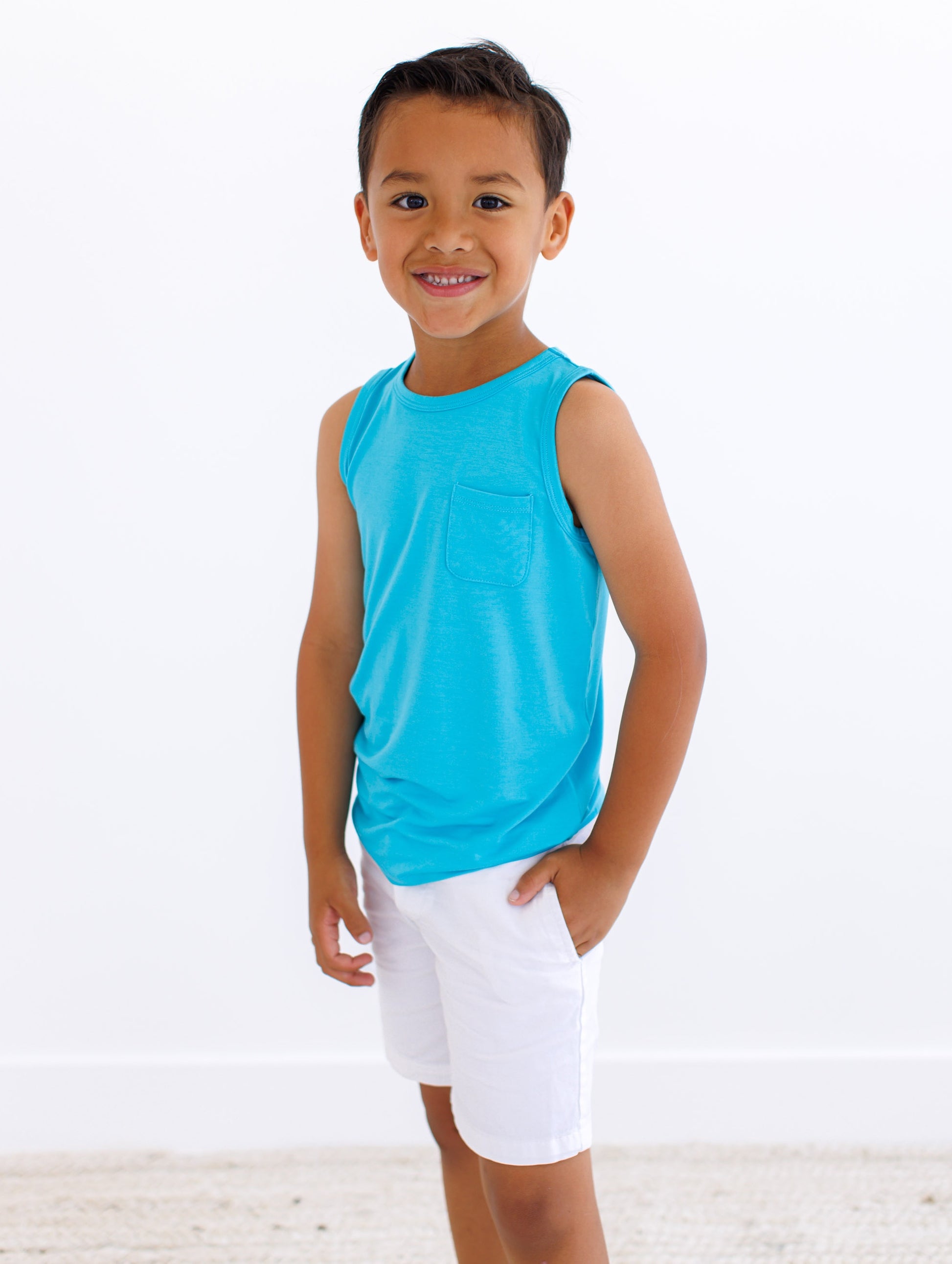 Soft bamboo viscose tank top for sensitive skin with relaxed fit