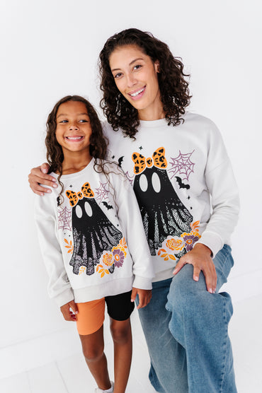 Boo-tiful Blooms Crewneck Sweatshirt: ADULT