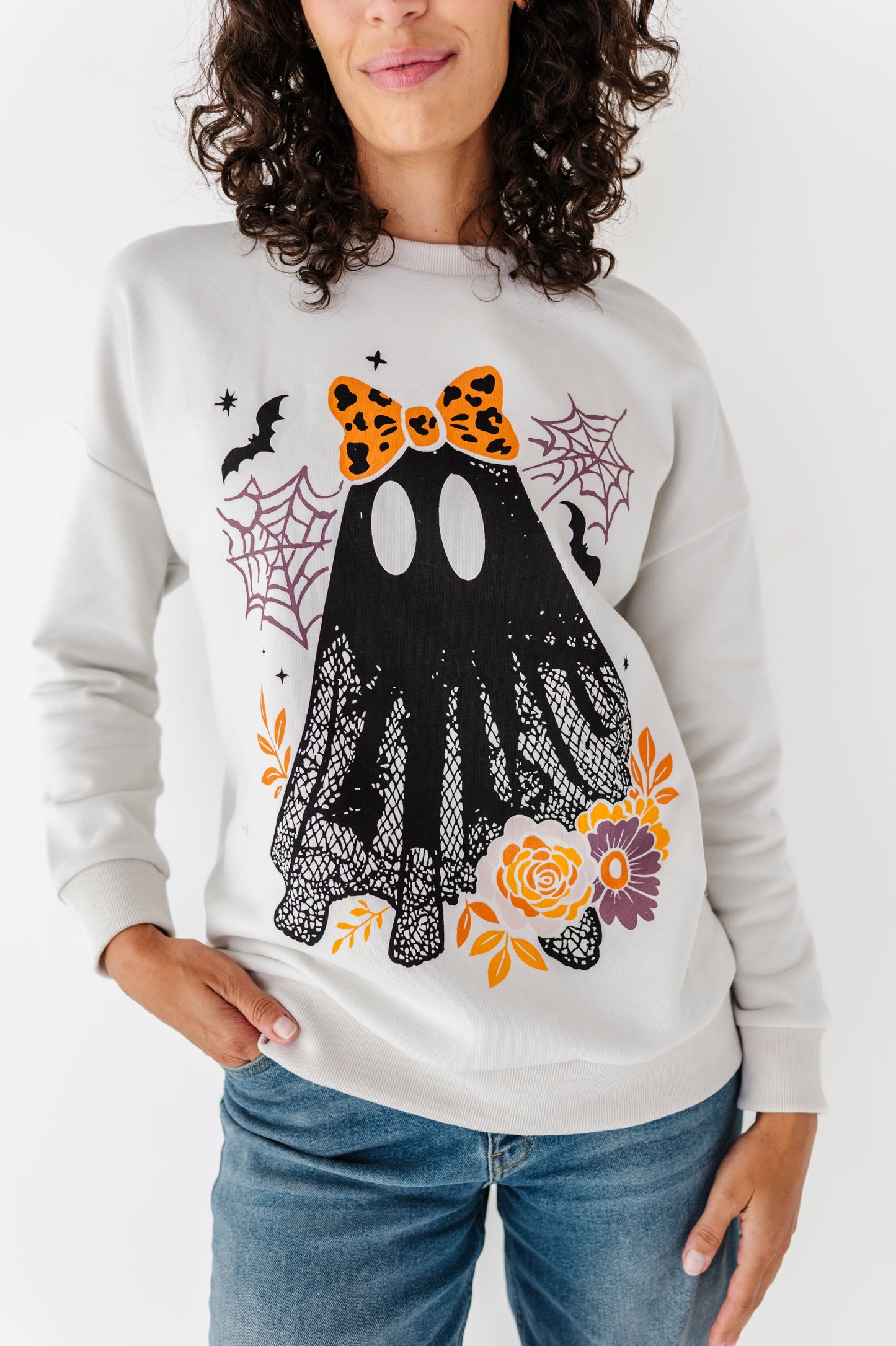 Boo-tiful Blooms Crewneck Sweatshirt: ADULT