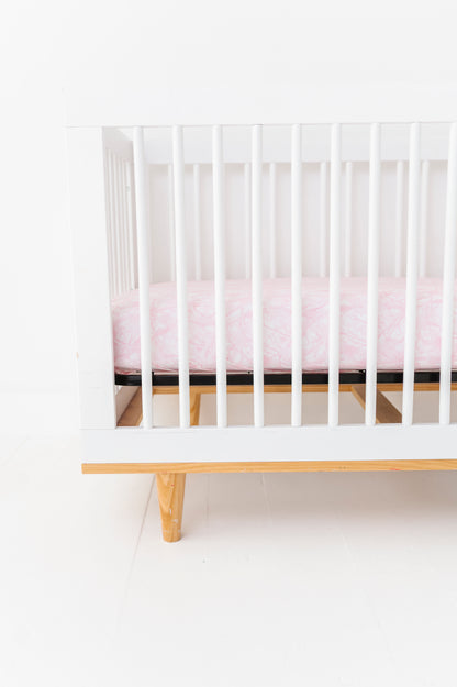 Pink Tree Camo Crib Sheet