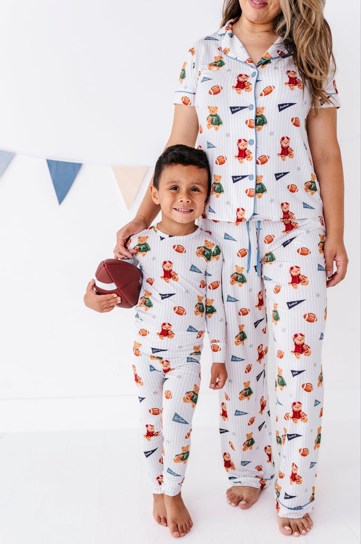 Touchdown Teddy Bamboo Pajama Set