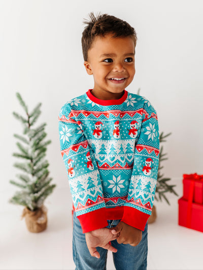 Frosty Fair Isle Crewneck Sweatshirt