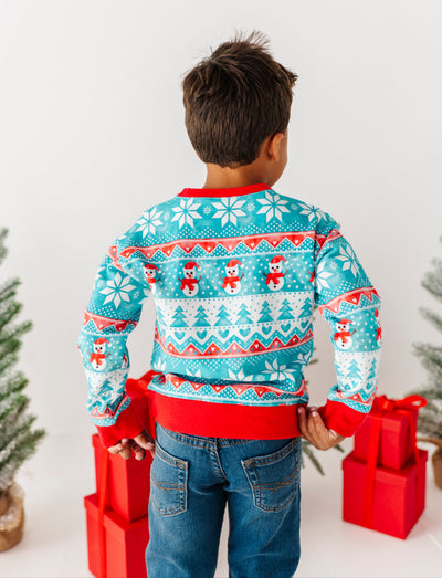 Frosty Fair Isle Crewneck Sweatshirt