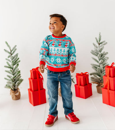 Frosty Fair Isle Crewneck Sweatshirt