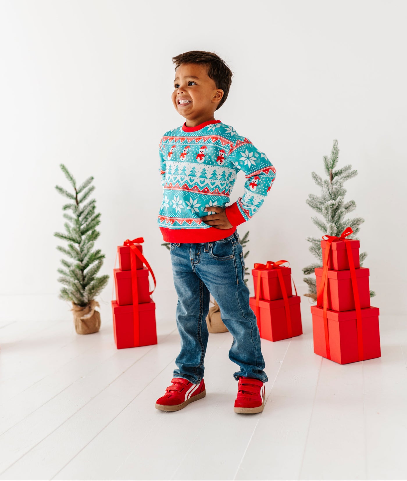 Frosty Fair Isle Crewneck Sweatshirt