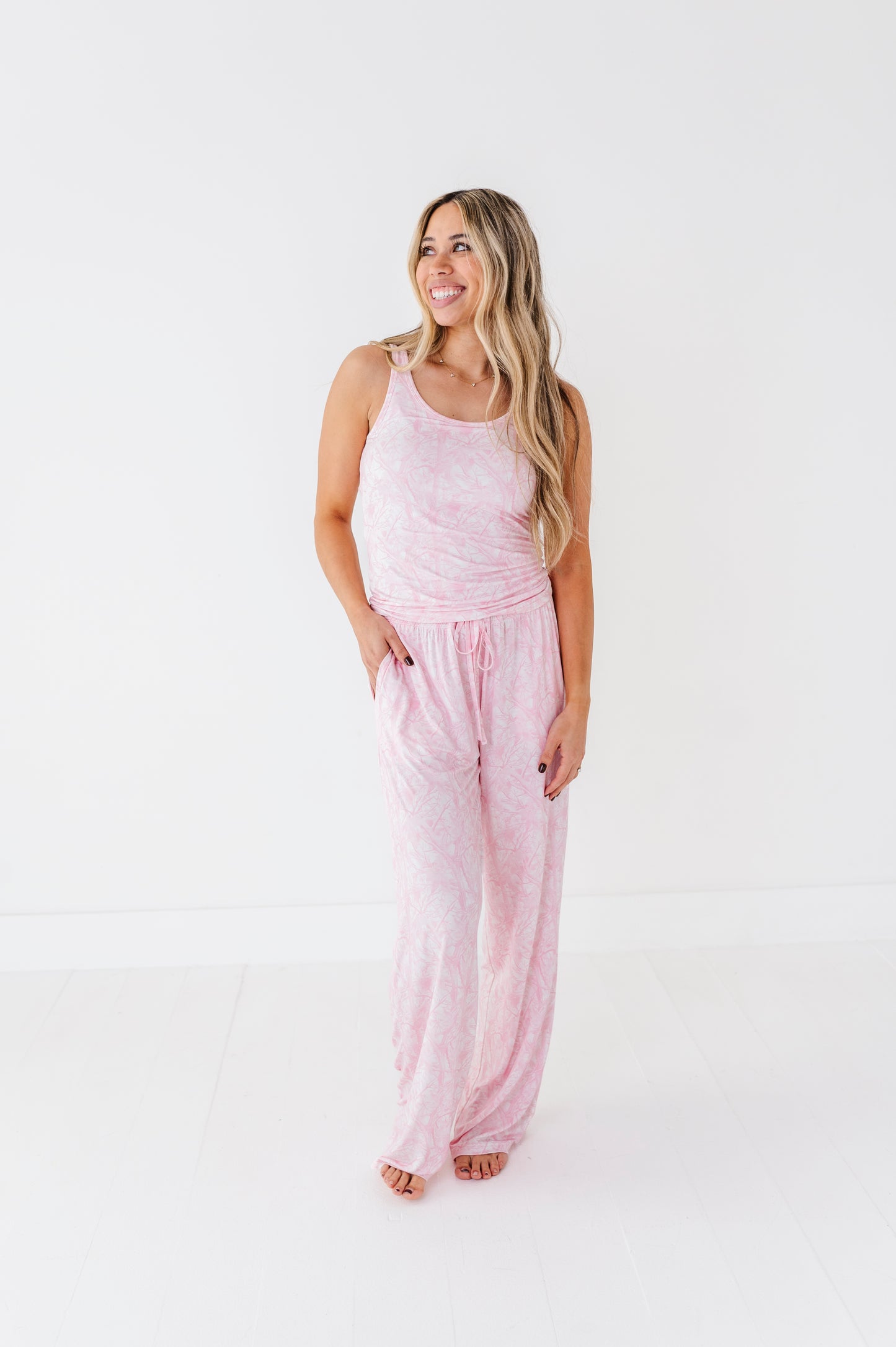Pink Tree Camo Women's Cami Set