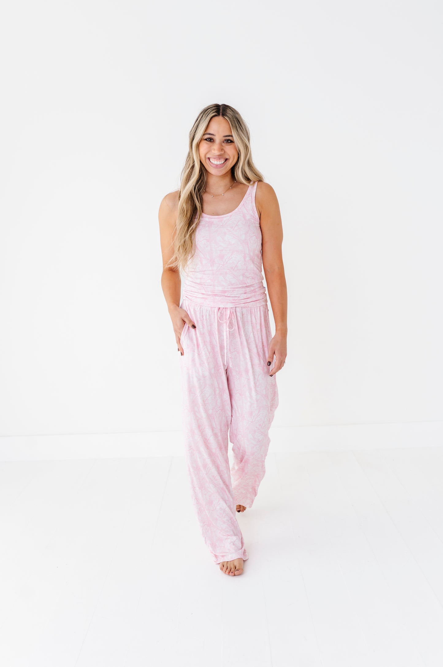 Pink Tree Camo Women's Cami Set