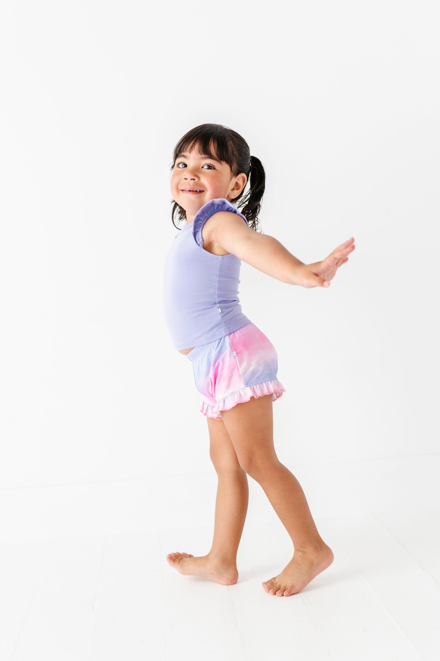 Pink/Purple Ombre Ruffle Shorts