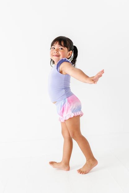 Pink/Purple Ombre Ruffle Shorts