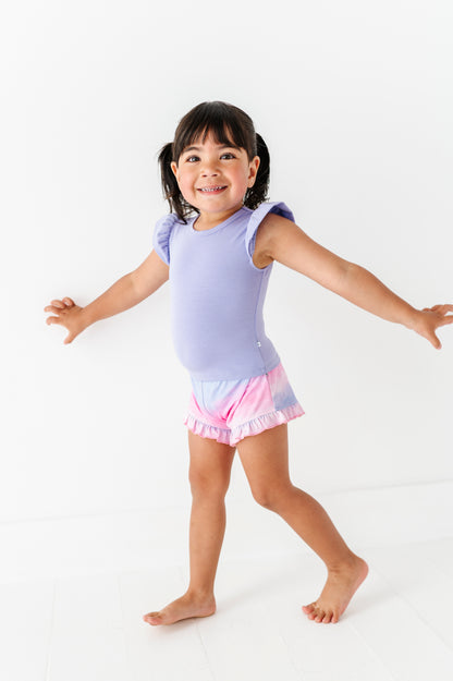 Pink/Purple Ombre Ruffle Shorts