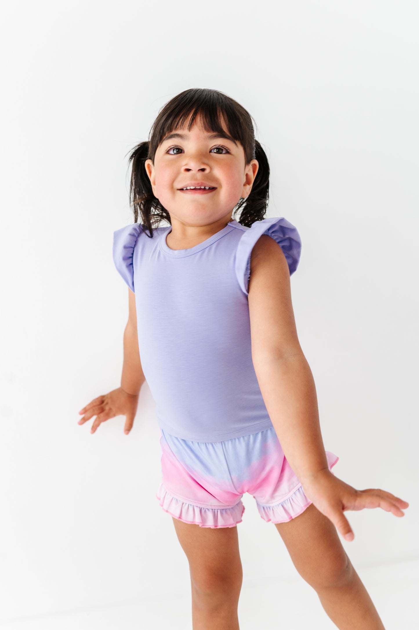 Pink/Purple Ombre Ruffle Shorts