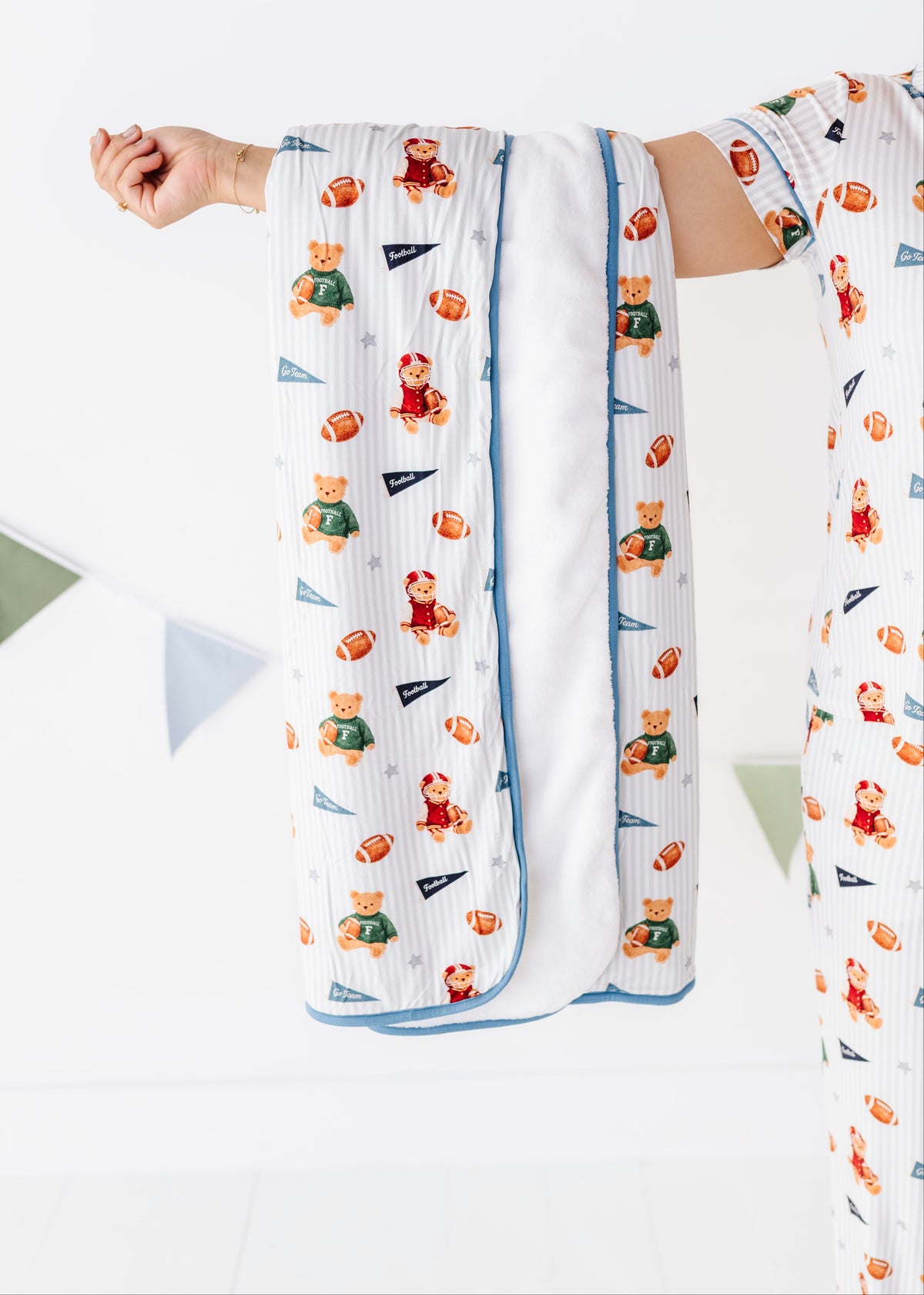 Touchdown Teddy Plush Blanket