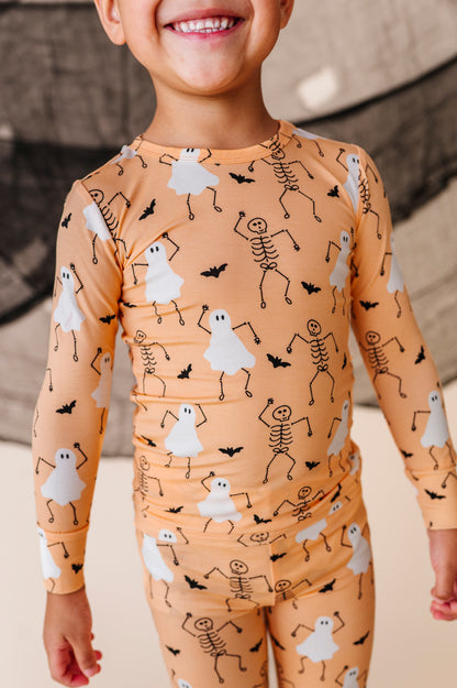 PRE SALE: Boo Crew Glow-In-The-Dark Bamboo Pajamas : ORANGE