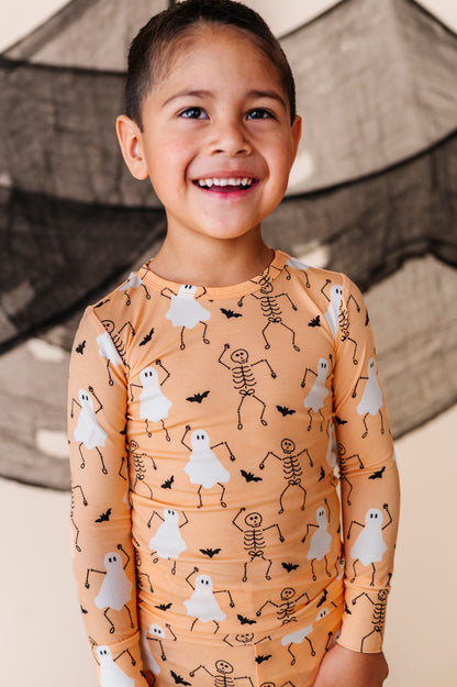 PRE SALE: Boo Crew Glow-In-The-Dark Bamboo Pajamas : ORANGE