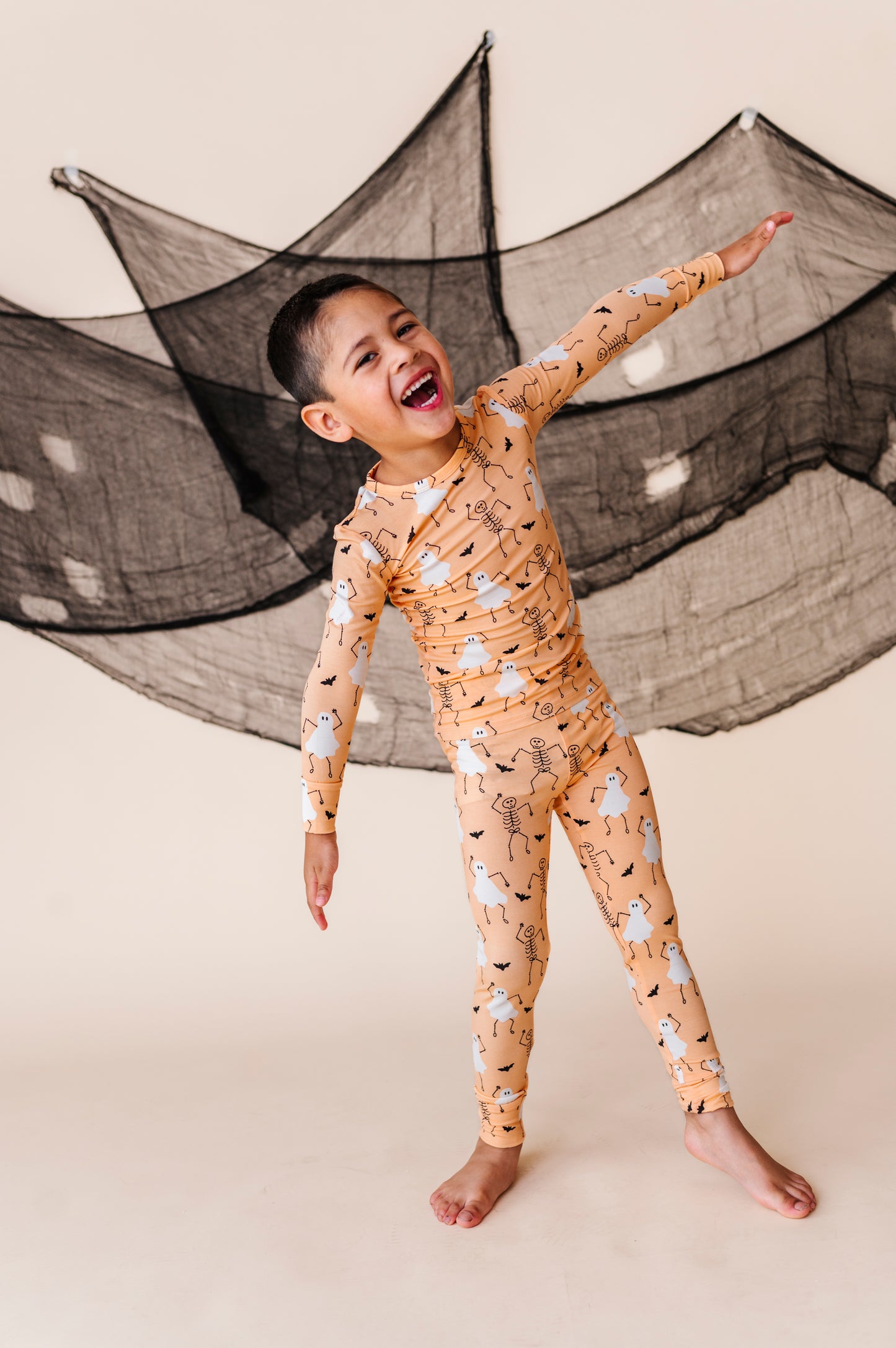PRE SALE: Boo Crew Glow-In-The-Dark Bamboo Pajamas : ORANGE