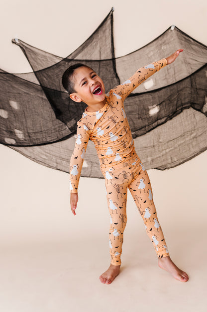 PRE SALE: Boo Crew Glow-In-The-Dark Bamboo Pajamas : ORANGE