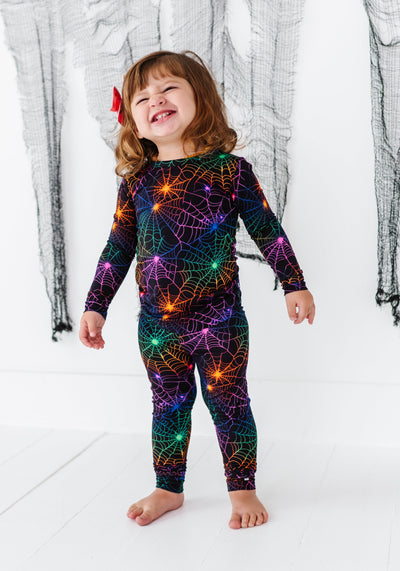 Neon Webs 2-Piece Pajamas