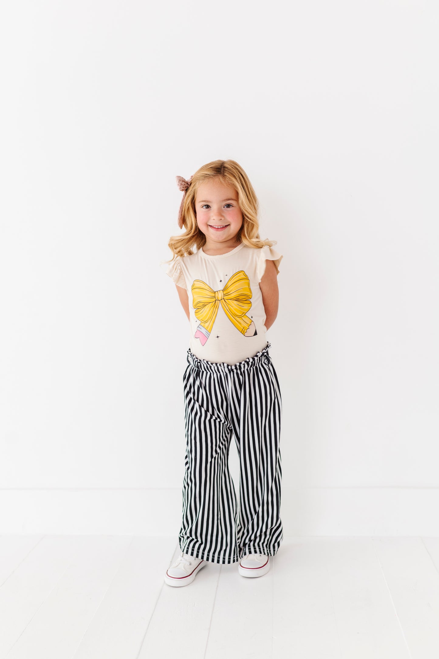 Pencil Bow Ruffle Top