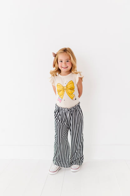 Pencil Bow Ruffle Top