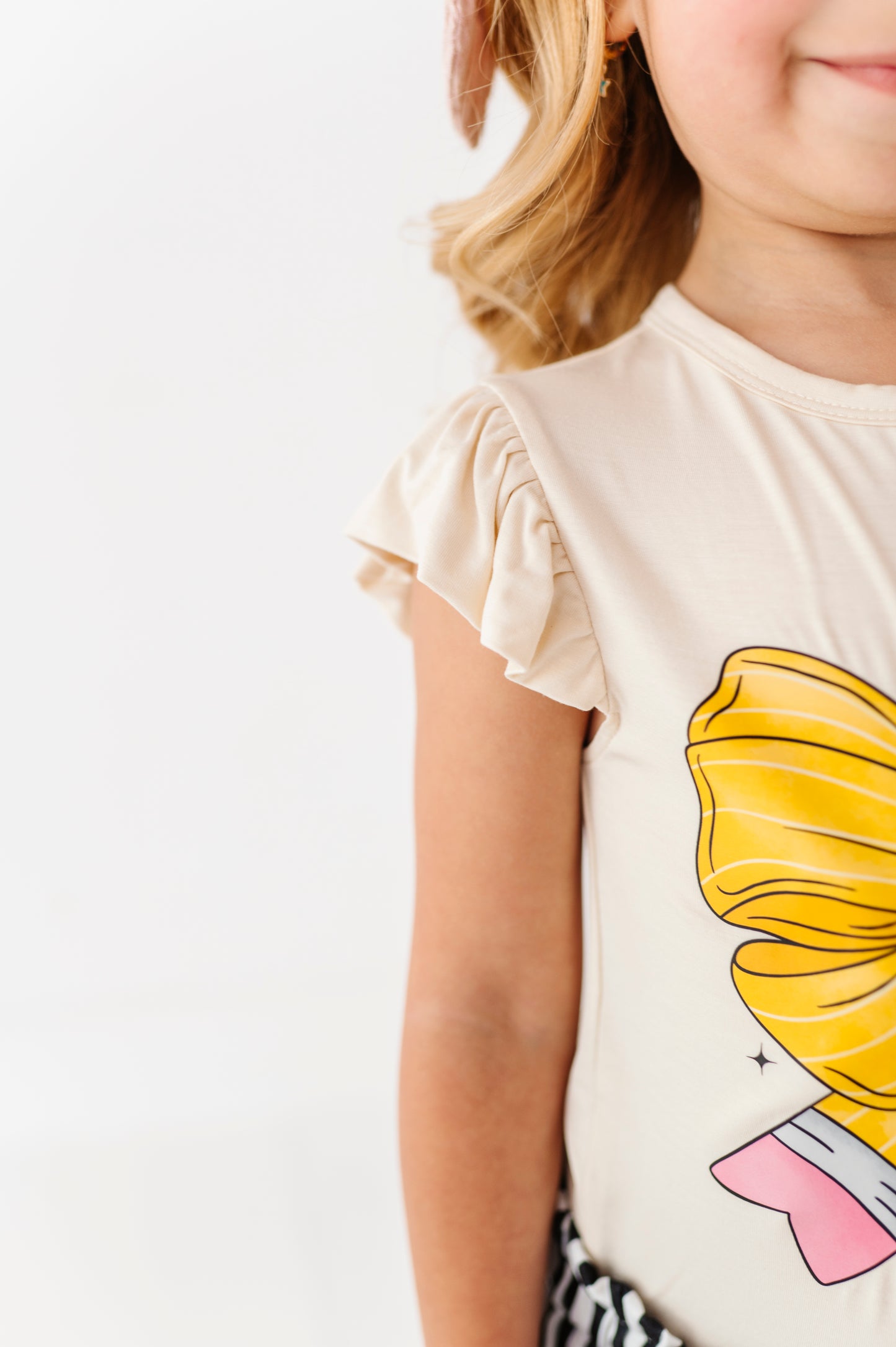 Pencil Bow Ruffle Top