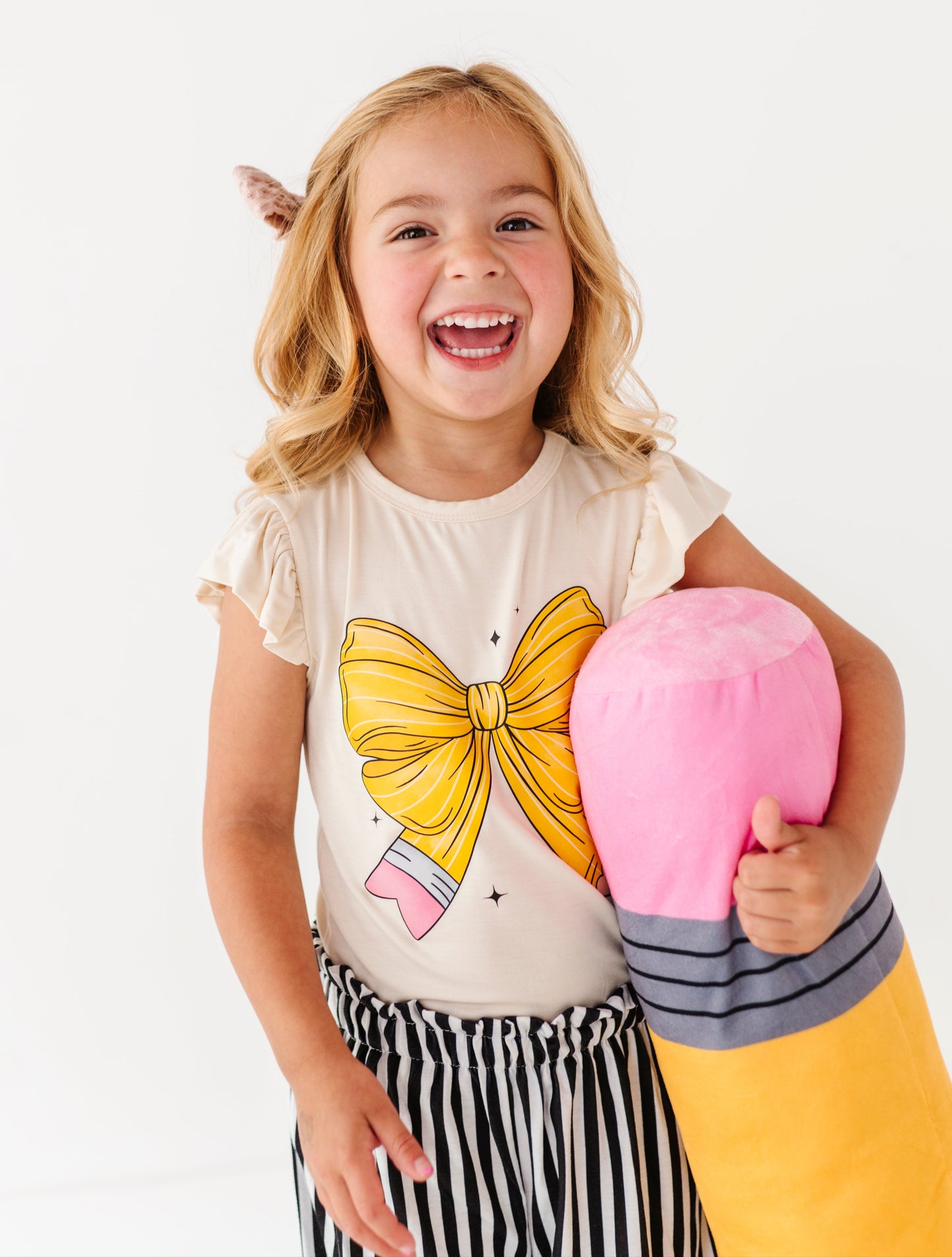 Pencil Bow Ruffle Top